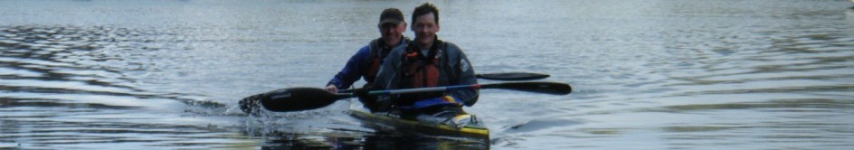 Chris and kayak-partner James training for DW